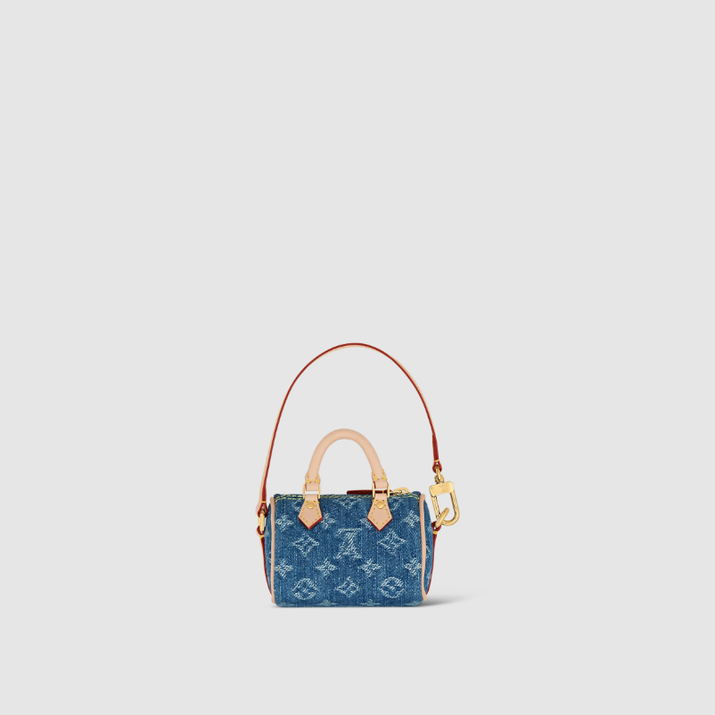Louis Vuitton Denim Micro Speedy Tas Charm M01701