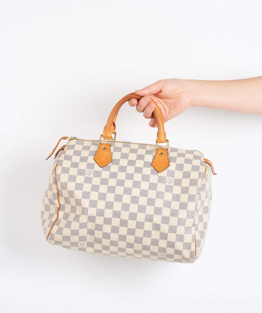 LOUIS VUITTON Damier Azur Speedy 30 Hand Tas LV DU2029