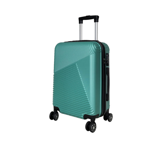 Holland Bags Trolleykoffer met harde schaal en textuur in turquoise groen