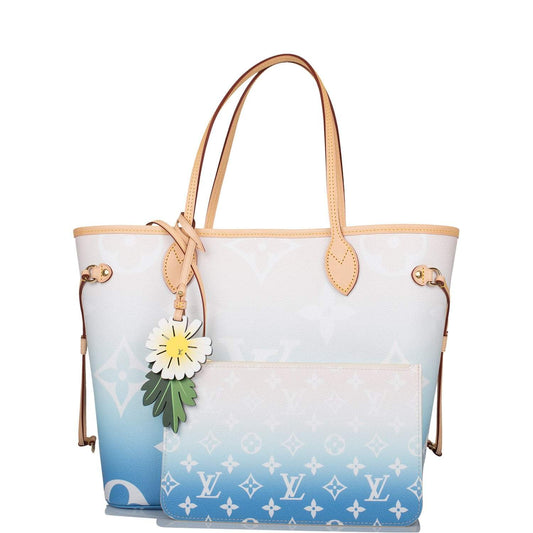 Louis Vuitton Blauw By The Pool Giant Monogram Neverfull MM