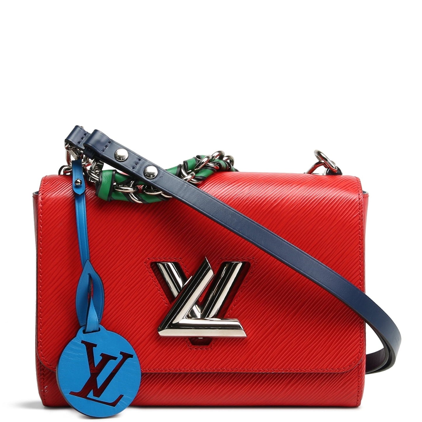LOUIS VUITTON Braided Strap Epi Twist Shoulder Tas - Rood