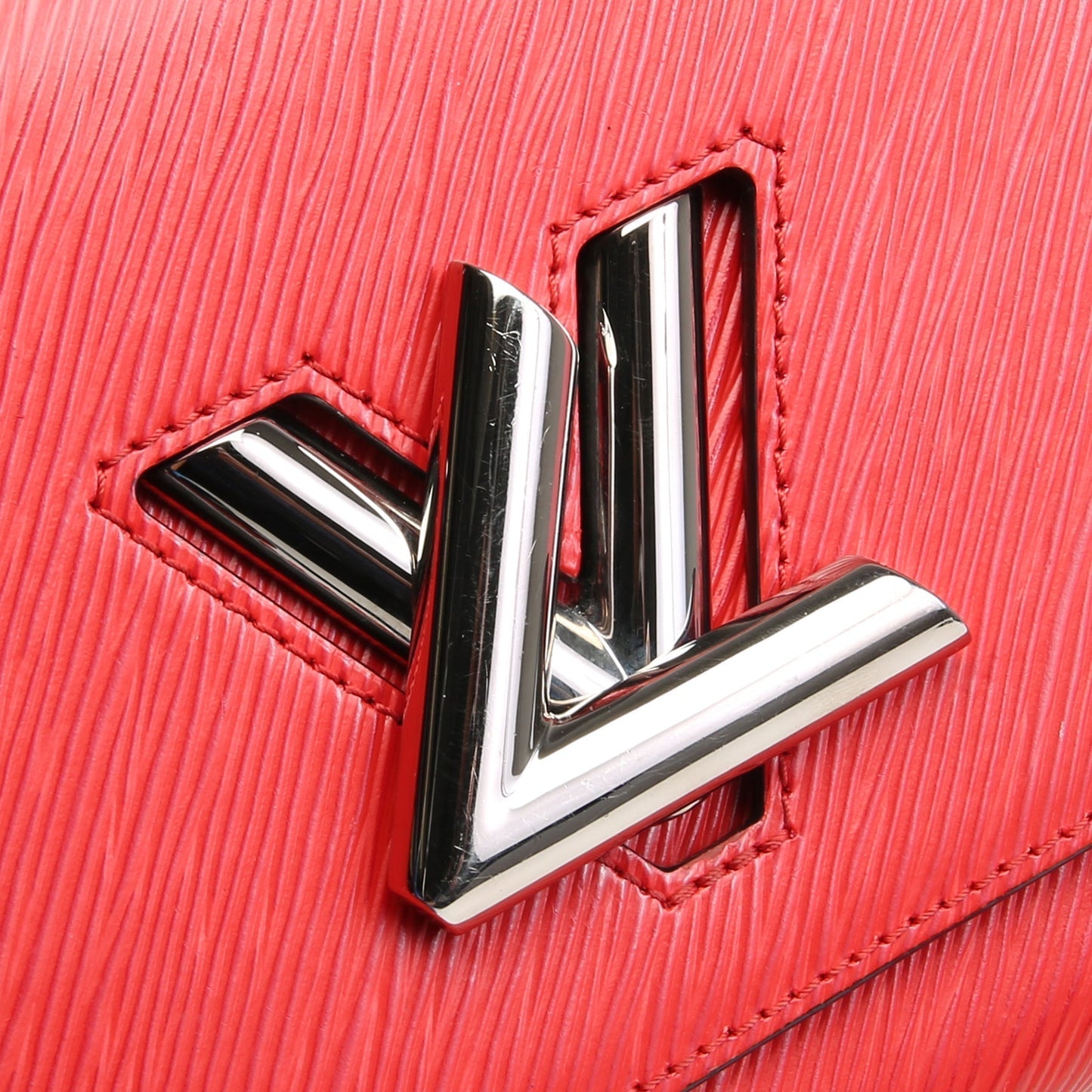 LOUIS VUITTON Braided Strap Epi Twist Shoulder Tas - Rood