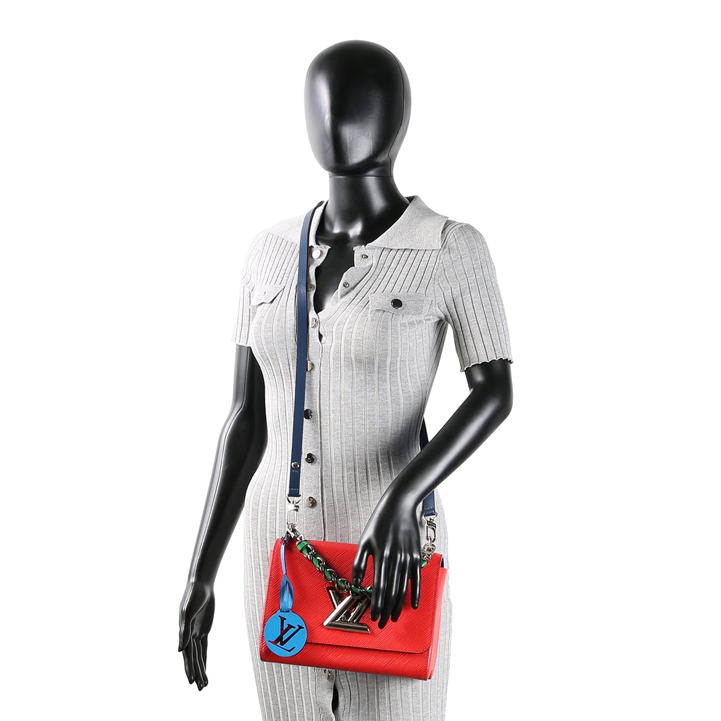 LOUIS VUITTON Braided Strap Epi Twist Shoulder Tas - Rood