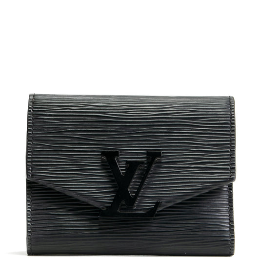 Louis Vuitton Epi Grenelle Compact Portemonnee Zwart