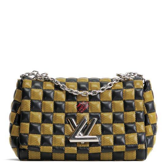 LOUIS VUITTON Limited Edition Damier Quilted Twist BB- Yellow/Zwart