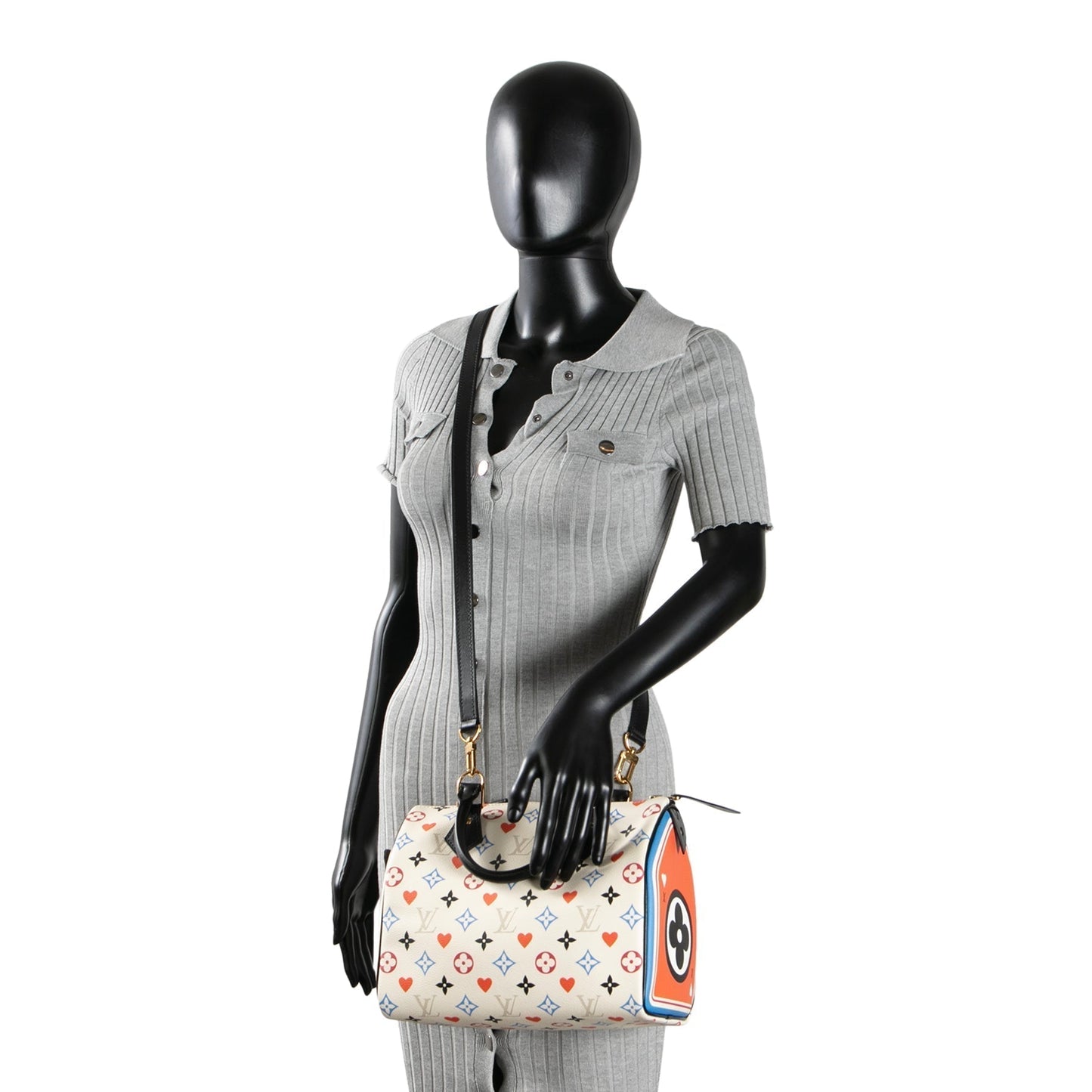 Louis Vuitton Limited Edition Monogram Game On Speedy Bandouliere 25