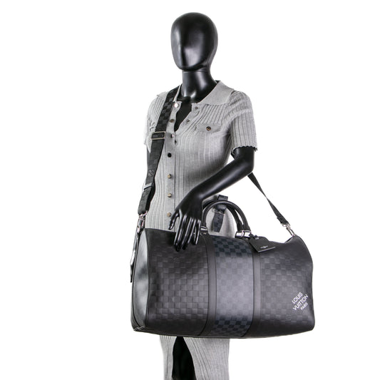 LOUIS VUITTON Limited Edition Infini/Damier Graphite Keepall Bandouliere 50