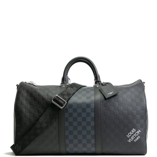 LOUIS VUITTON Limited Edition Infini/Damier Graphite Keepall Bandouliere 50
