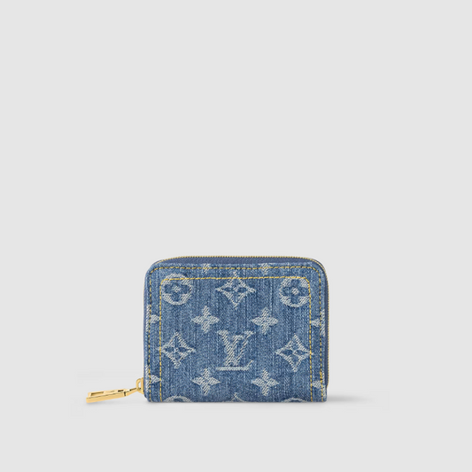 Louis Vuitton Denim Blauw Zippy Coin Purse M82957
