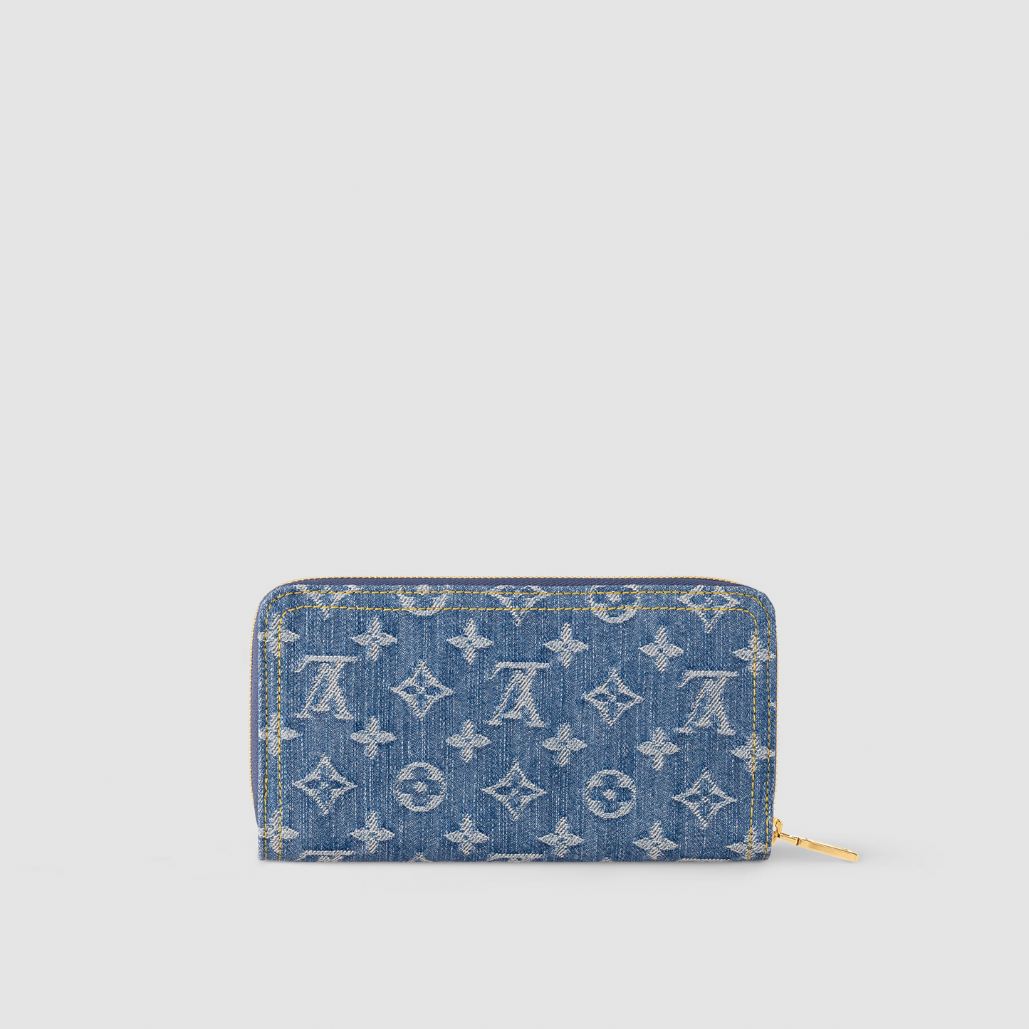 Louis Vuitton Denim Blauw Zippy Portemonnee M82958