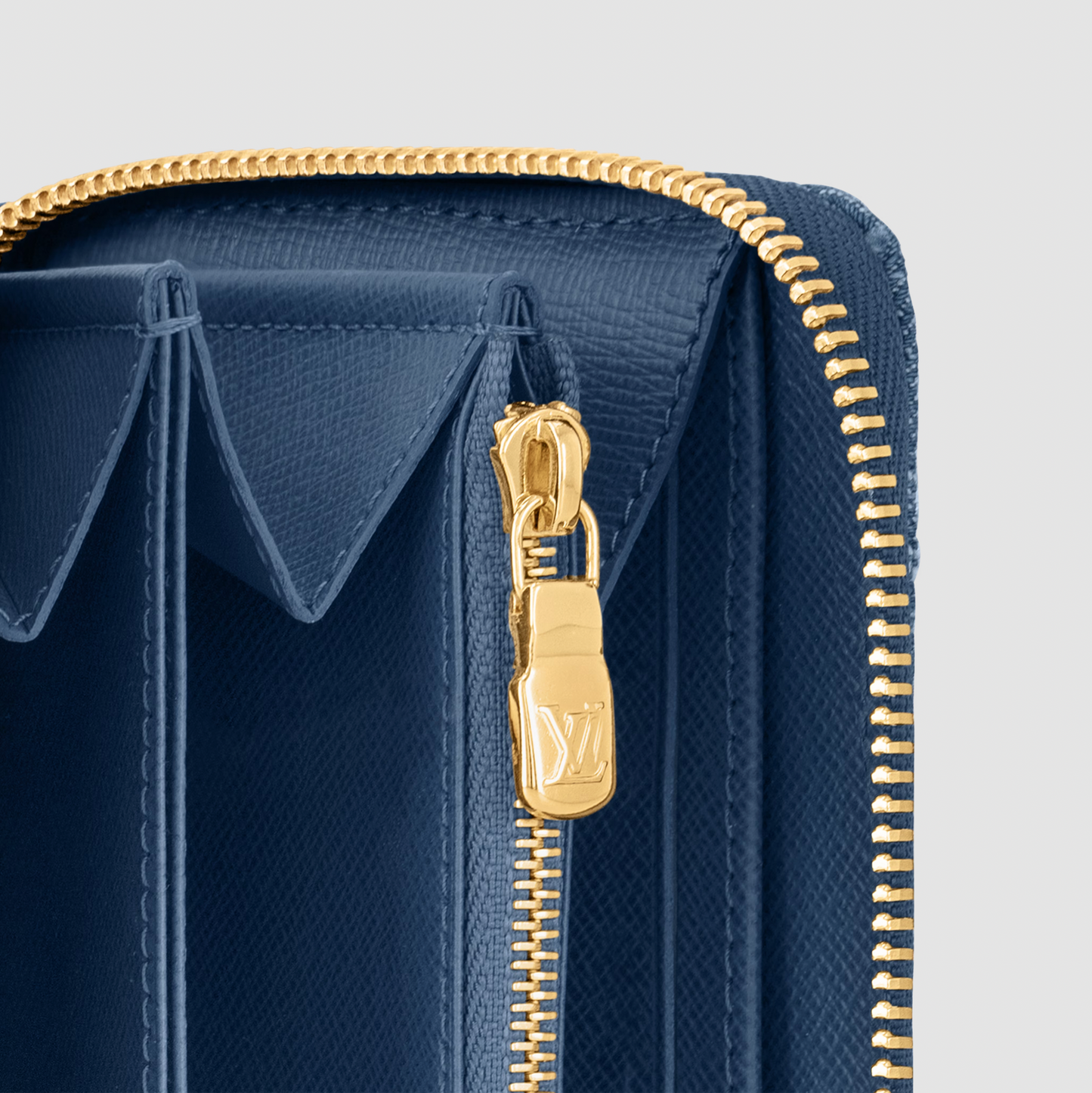 Louis Vuitton Denim Blauw Zippy Portemonnee M82958