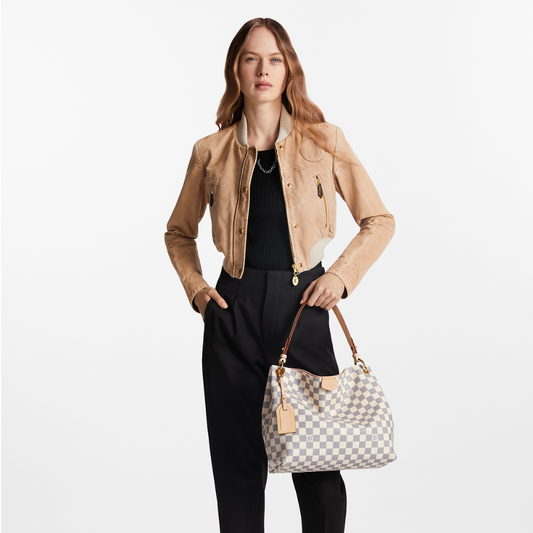 LOUIS VUITTON Graceful PM Rose Ballerine Damier Azur