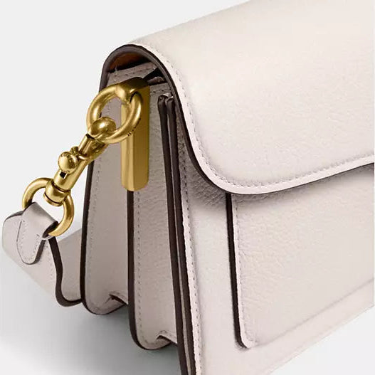 Tabby Shoulder Bag 26 - Brass/Chalk