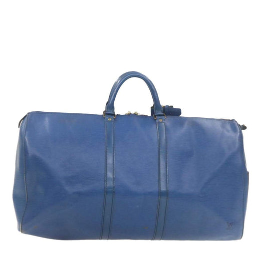LOUIS VUITTON Epi Keepall 55 Boston Tas Blauw VI1920