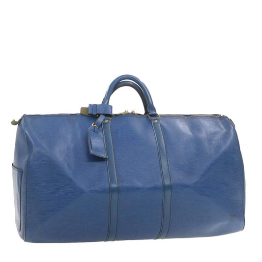 LOUIS VUITTON Epi Keepall 55 Boston Tas Blauw VI1920