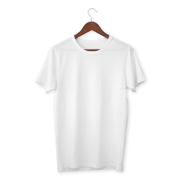 White Color Cotton T-Shirt For Men